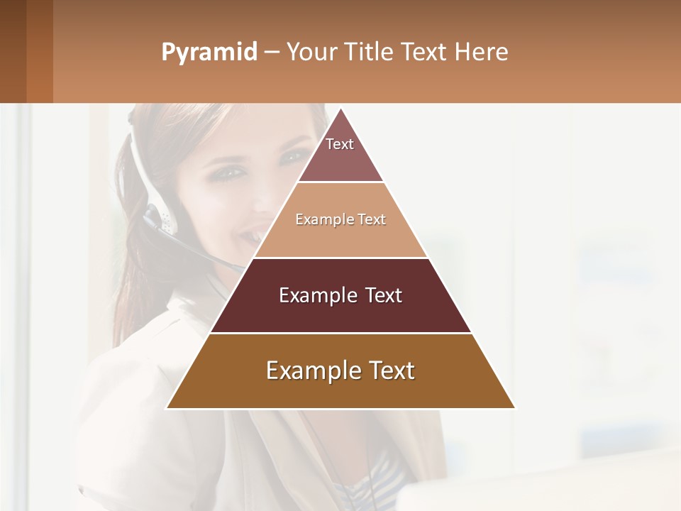 A Woman With A Headset Is Smiling For The Camera PowerPoint Template