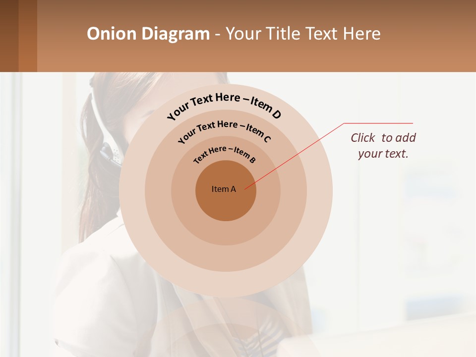 A Woman With A Headset Is Smiling For The Camera PowerPoint Template