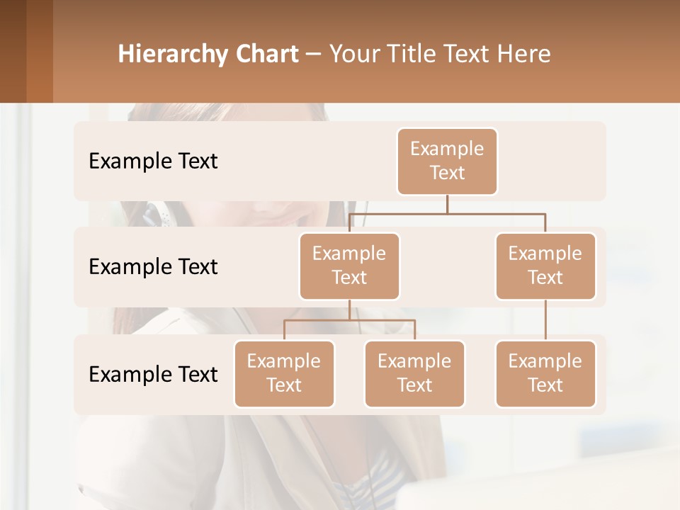 A Woman With A Headset Is Smiling For The Camera PowerPoint Template