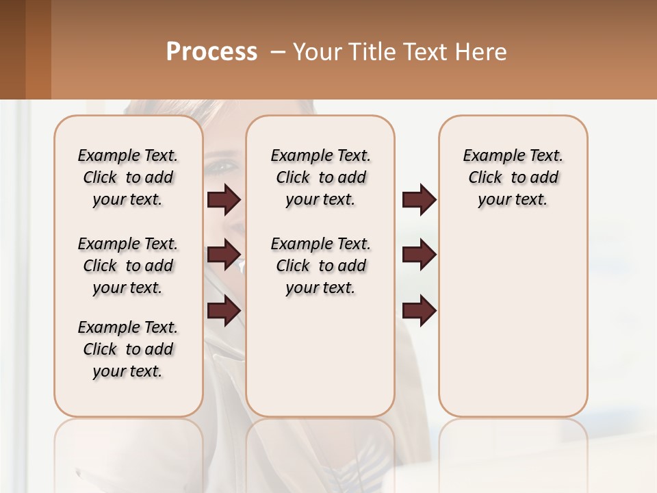 A Woman With A Headset Is Smiling For The Camera PowerPoint Template