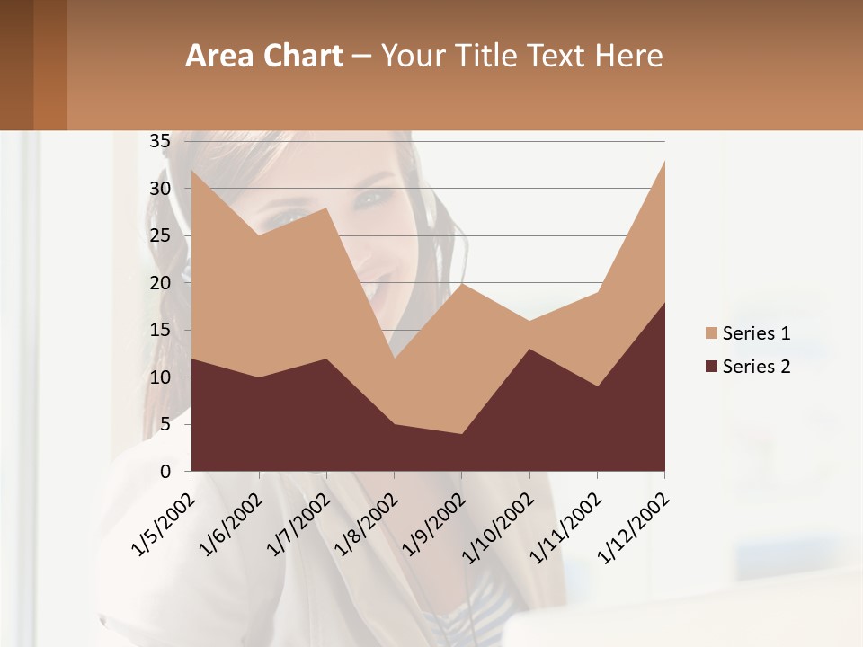 A Woman With A Headset Is Smiling For The Camera PowerPoint Template