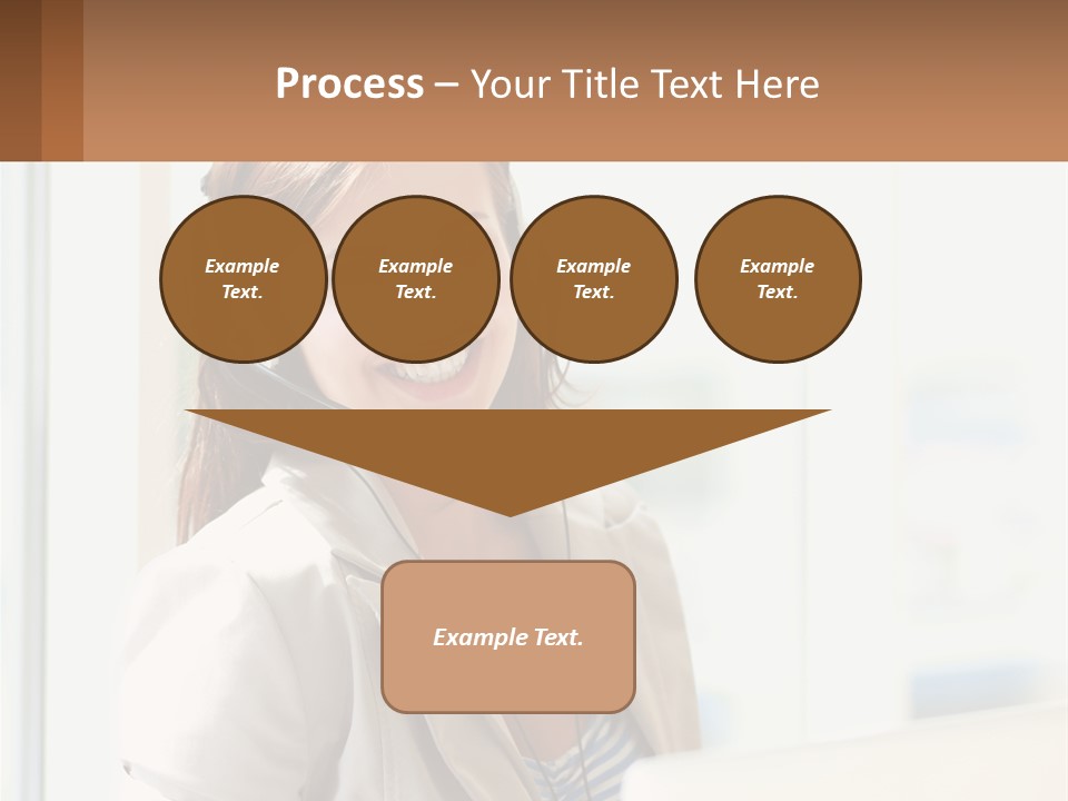 A Woman With A Headset Is Smiling For The Camera PowerPoint Template