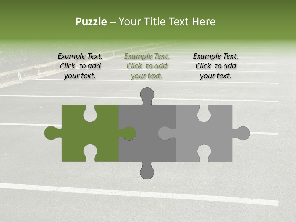 An Empty Parking Lot With A Car Parked In It PowerPoint Template