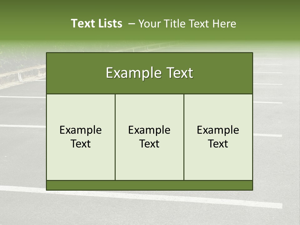 An Empty Parking Lot With A Car Parked In It PowerPoint Template