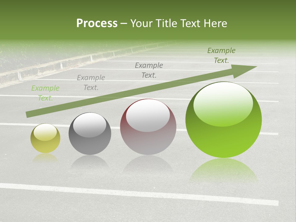 An Empty Parking Lot With A Car Parked In It PowerPoint Template