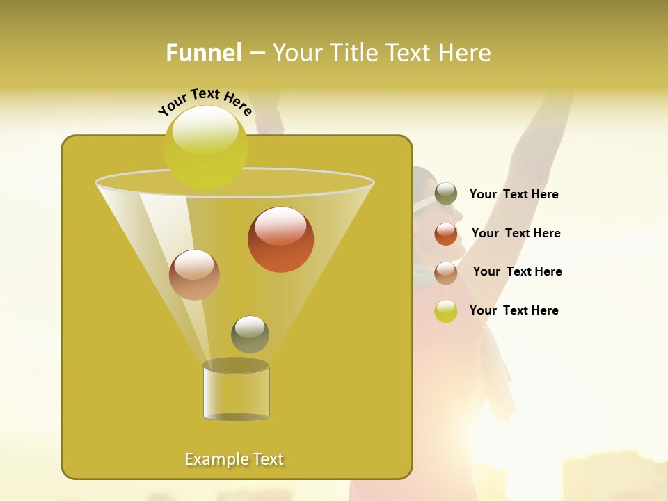 A Woman Raising Her Arms In The Air PowerPoint Template