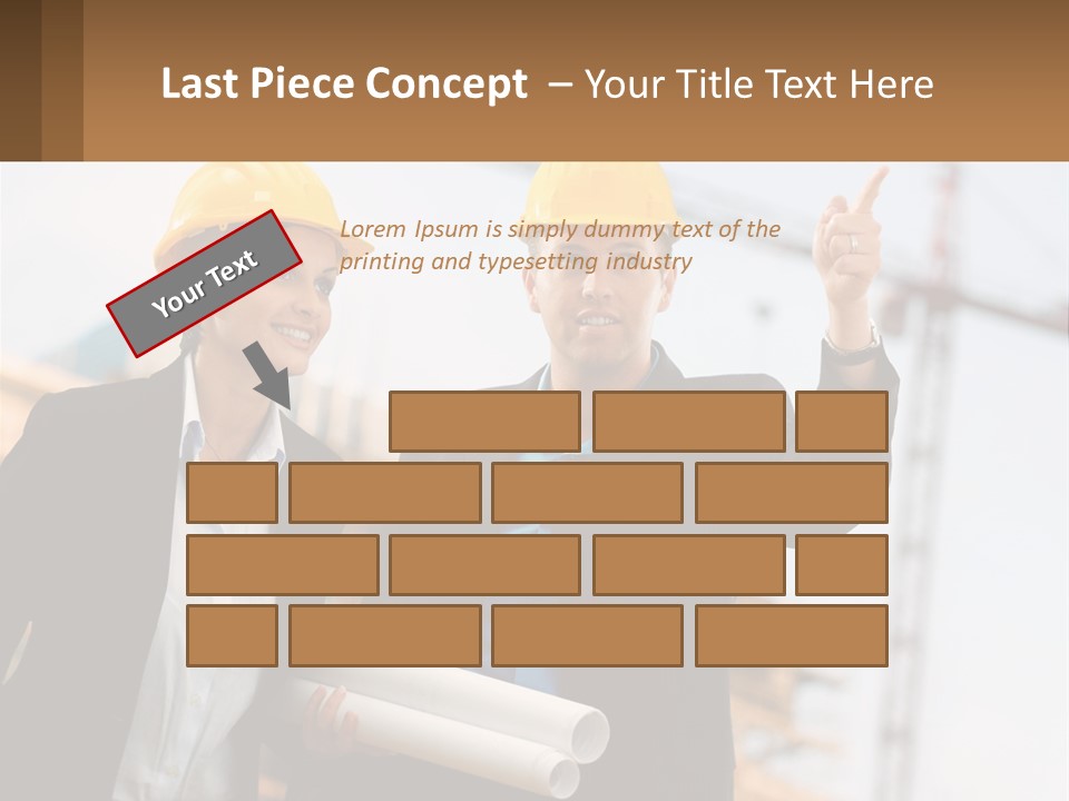 A Man And A Woman In Hardhats Giving A Thumbs Up PowerPoint Template