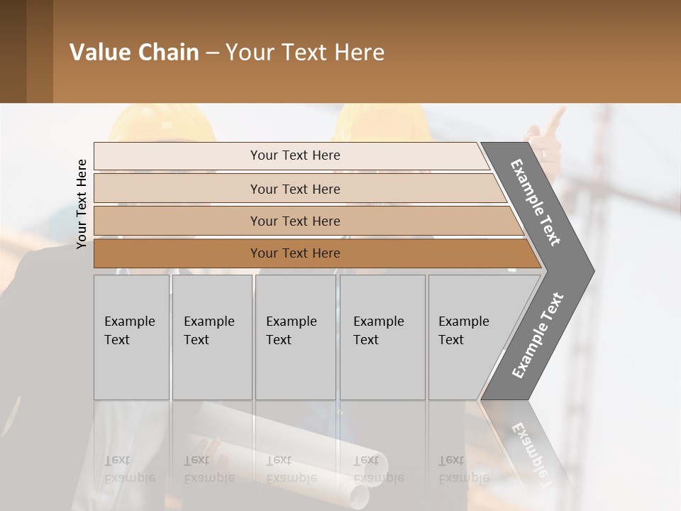 A Man And A Woman In Hardhats Giving A Thumbs Up PowerPoint Template