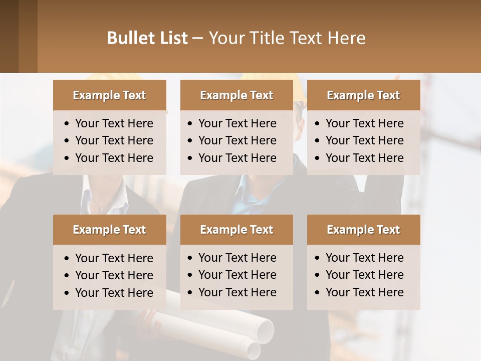 A Man And A Woman In Hardhats Giving A Thumbs Up PowerPoint Template