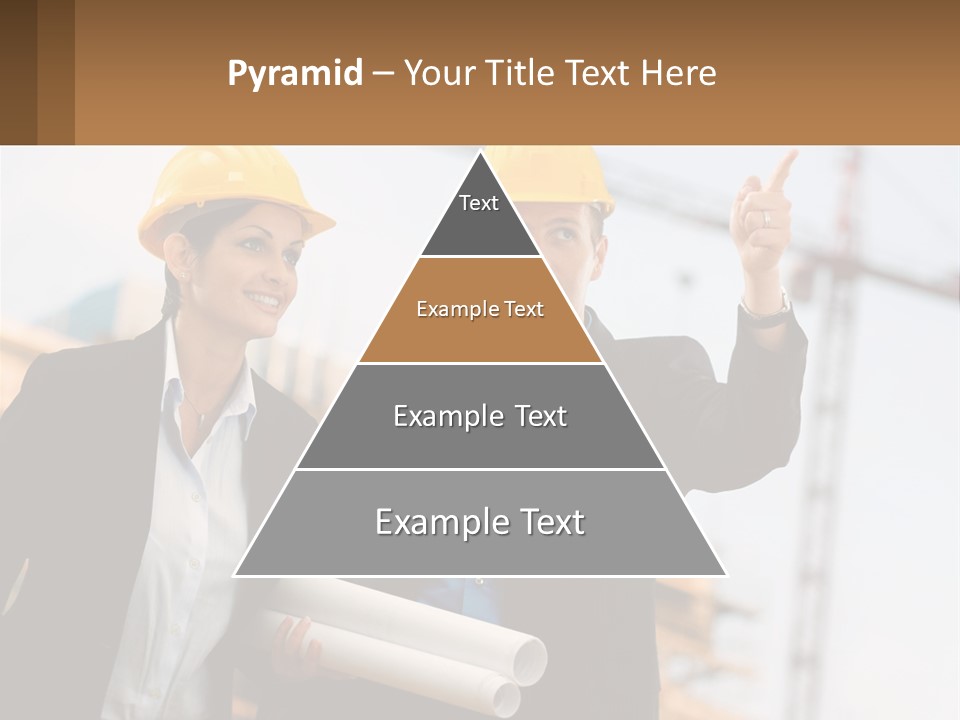A Man And A Woman In Hardhats Giving A Thumbs Up PowerPoint Template