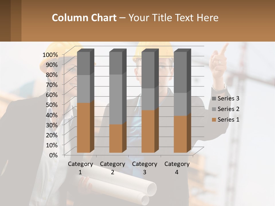 A Man And A Woman In Hardhats Giving A Thumbs Up PowerPoint Template