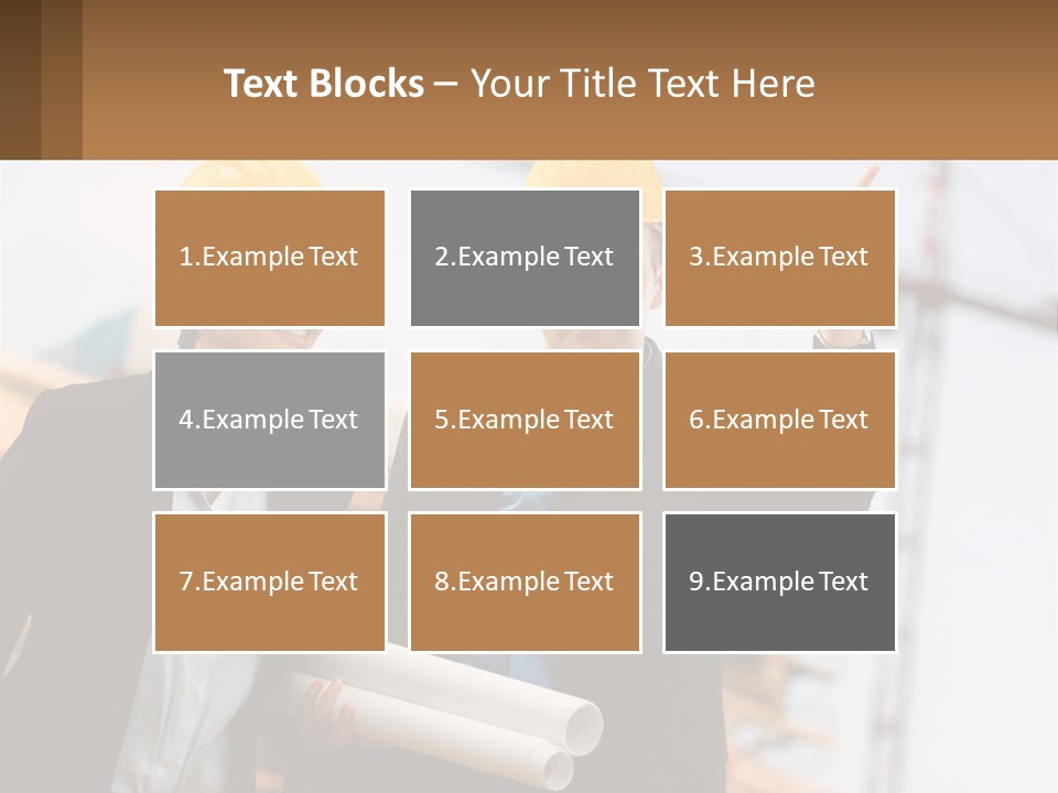 A Man And A Woman In Hardhats Giving A Thumbs Up PowerPoint Template