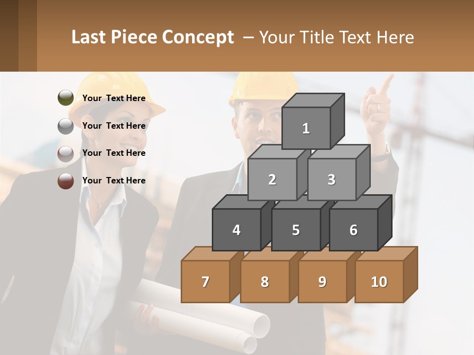A Man And A Woman In Hardhats Giving A Thumbs Up PowerPoint Template