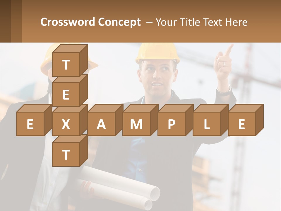 A Man And A Woman In Hardhats Giving A Thumbs Up PowerPoint Template