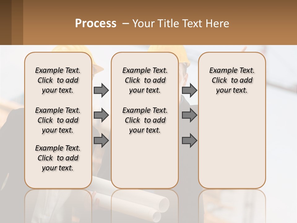 A Man And A Woman In Hardhats Giving A Thumbs Up PowerPoint Template