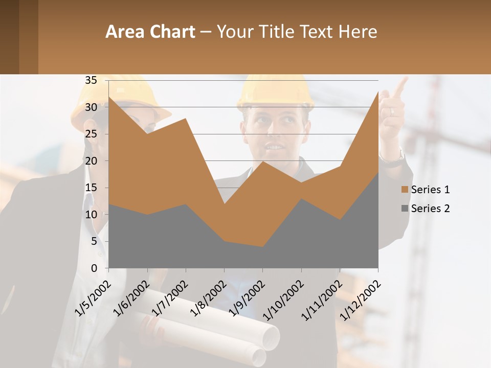 A Man And A Woman In Hardhats Giving A Thumbs Up PowerPoint Template