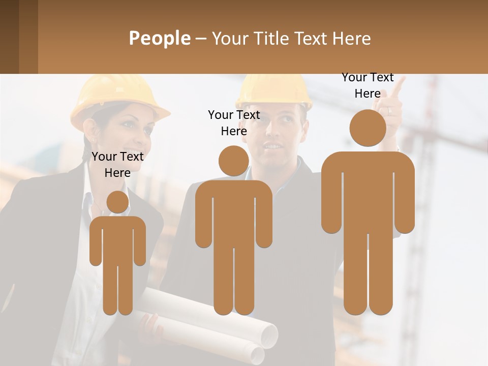 A Man And A Woman In Hardhats Giving A Thumbs Up PowerPoint Template