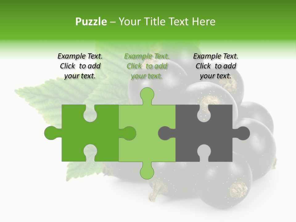 A Bunch Of Black Berries With Leaves On A White Background PowerPoint Template