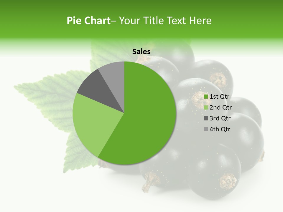 A Bunch Of Black Berries With Leaves On A White Background PowerPoint Template