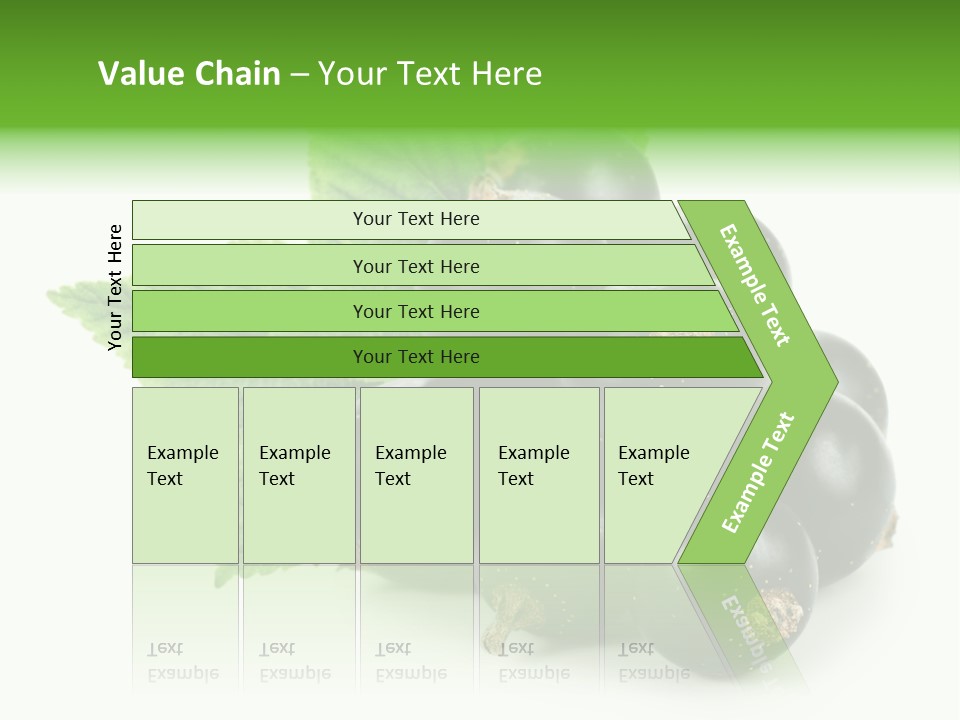 A Bunch Of Black Berries With Leaves On A White Background PowerPoint Template