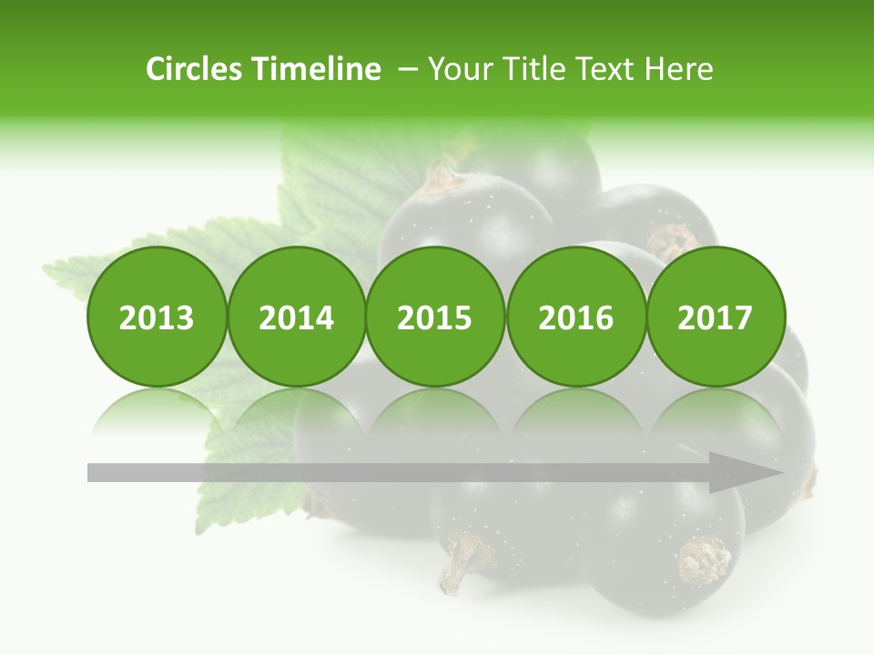 A Bunch Of Black Berries With Leaves On A White Background PowerPoint Template