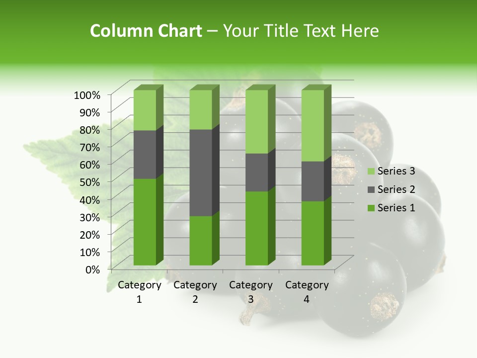 A Bunch Of Black Berries With Leaves On A White Background PowerPoint Template