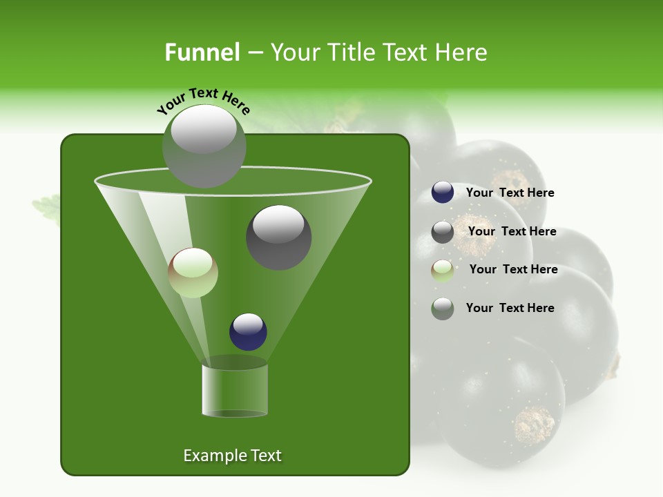 A Bunch Of Black Berries With Leaves On A White Background PowerPoint Template