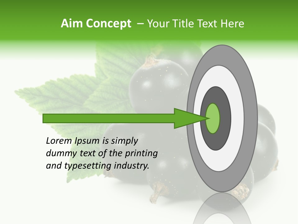 A Bunch Of Black Berries With Leaves On A White Background PowerPoint Template