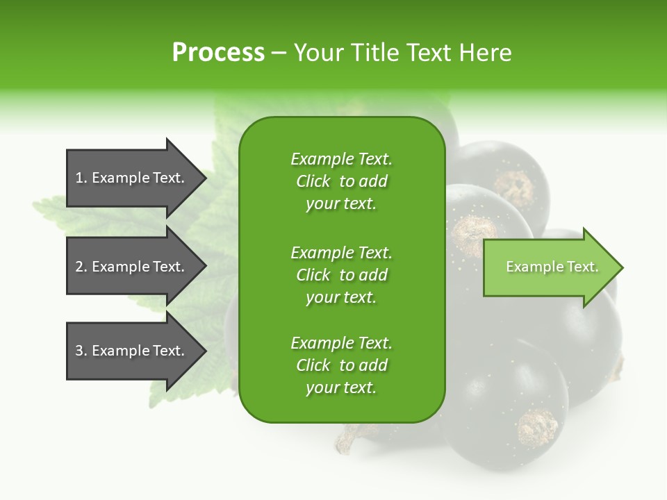 A Bunch Of Black Berries With Leaves On A White Background PowerPoint Template