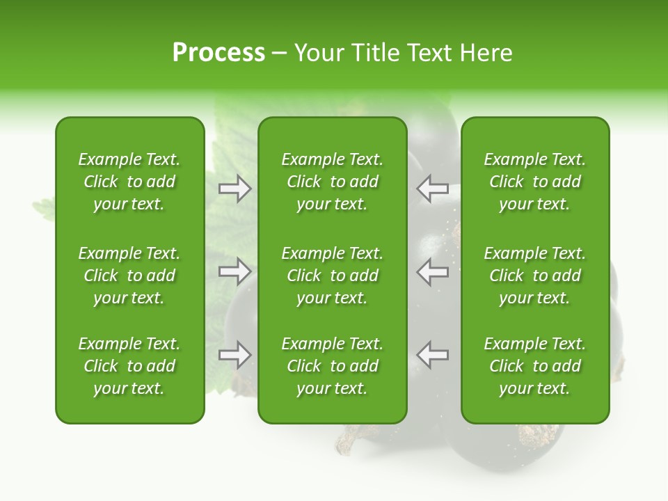 A Bunch Of Black Berries With Leaves On A White Background PowerPoint Template