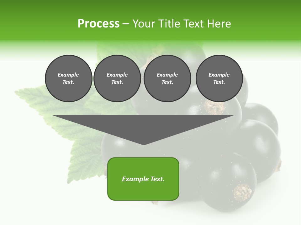 A Bunch Of Black Berries With Leaves On A White Background PowerPoint Template