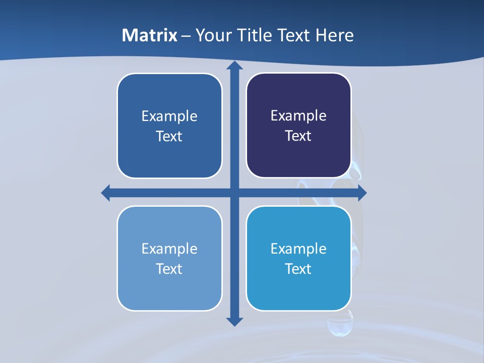 A Drop Of Water With A Blue Background PowerPoint Template