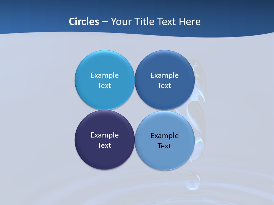 A Drop Of Water With A Blue Background PowerPoint Template