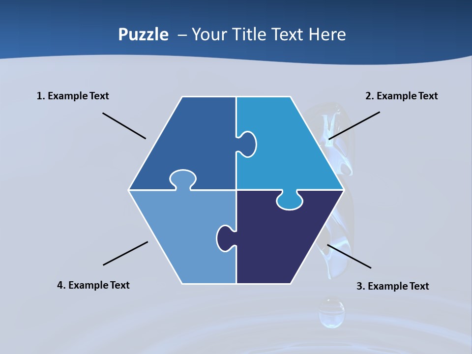 A Drop Of Water With A Blue Background PowerPoint Template