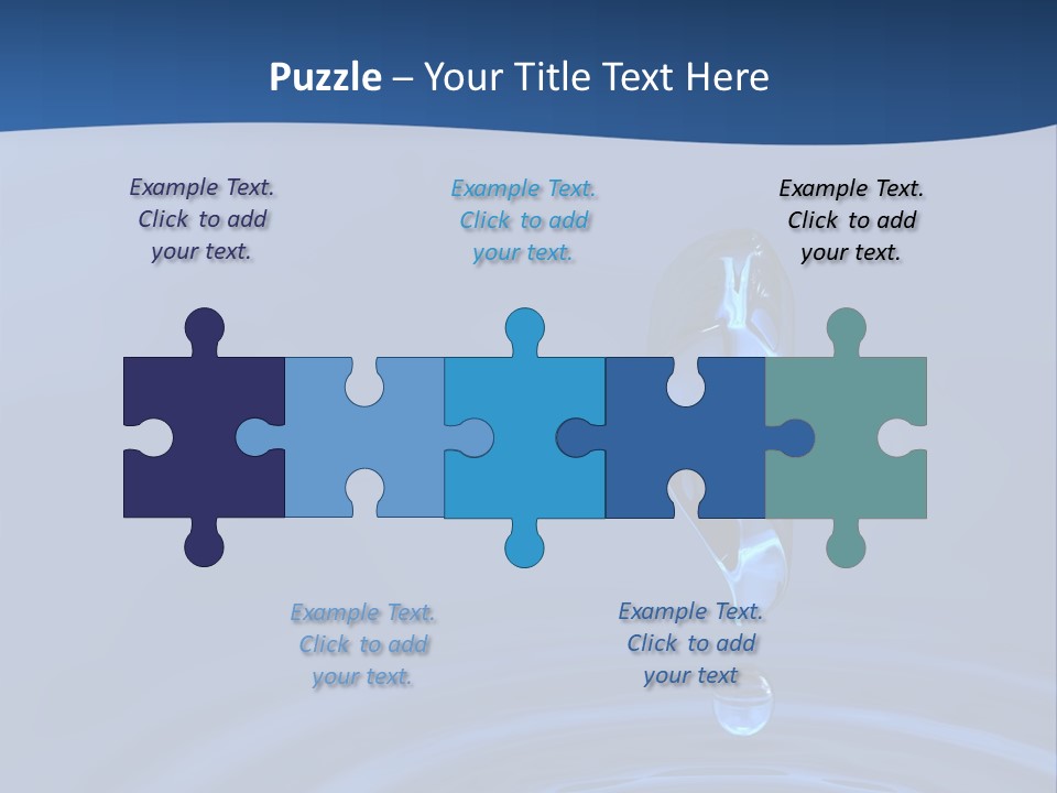 A Drop Of Water With A Blue Background PowerPoint Template