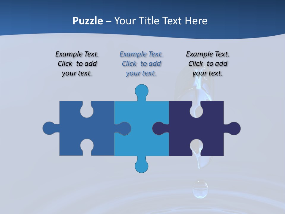 A Drop Of Water With A Blue Background PowerPoint Template