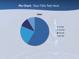 A Drop Of Water With A Blue Background PowerPoint Template