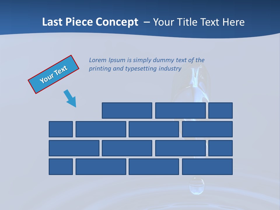 A Drop Of Water With A Blue Background PowerPoint Template