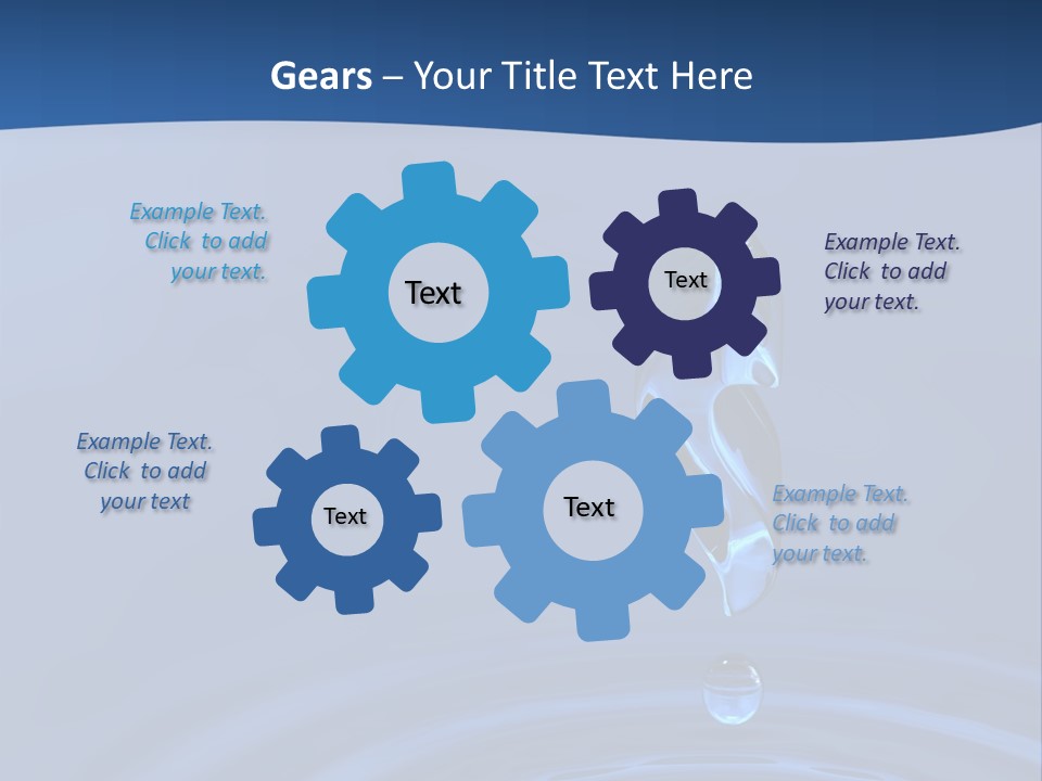 A Drop Of Water With A Blue Background PowerPoint Template