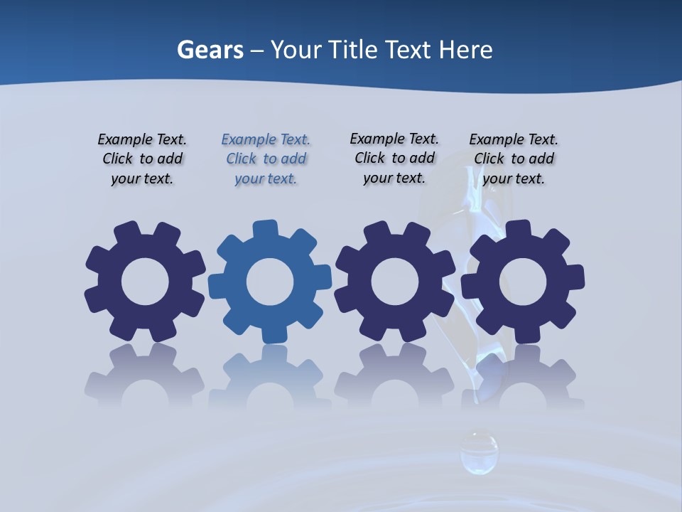 A Drop Of Water With A Blue Background PowerPoint Template