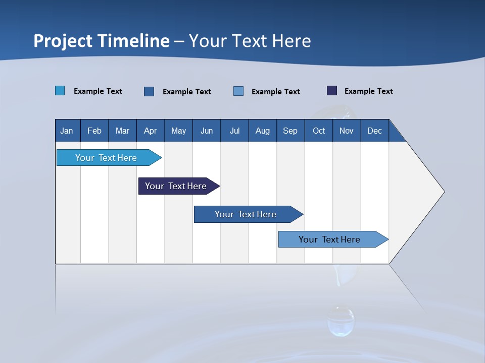 A Drop Of Water With A Blue Background PowerPoint Template