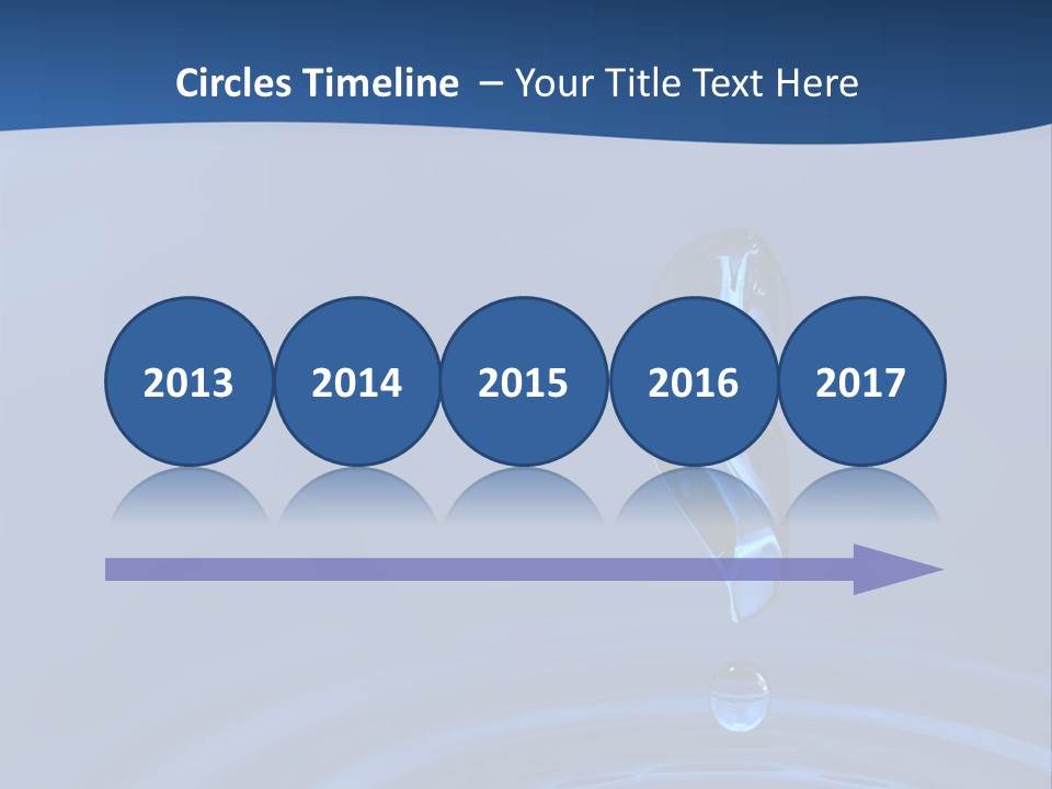 A Drop Of Water With A Blue Background PowerPoint Template