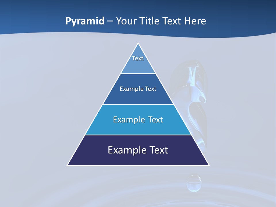 A Drop Of Water With A Blue Background PowerPoint Template