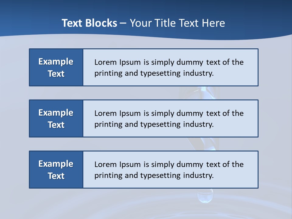 A Drop Of Water With A Blue Background PowerPoint Template