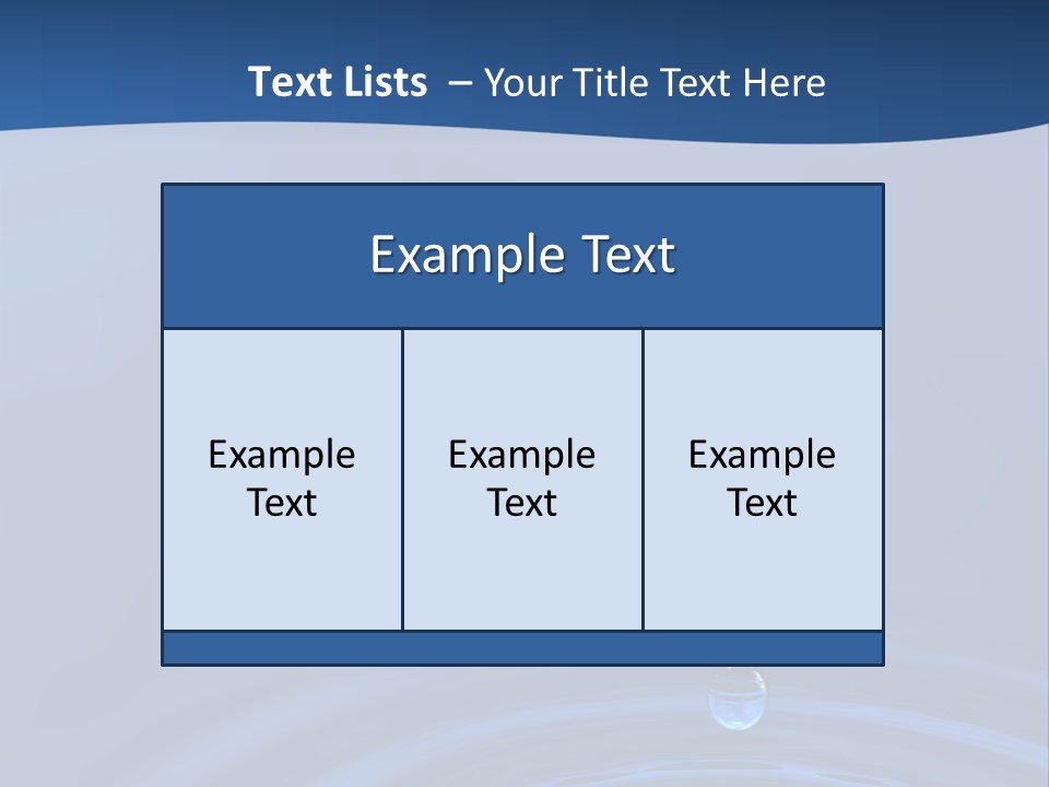 A Drop Of Water With A Blue Background PowerPoint Template