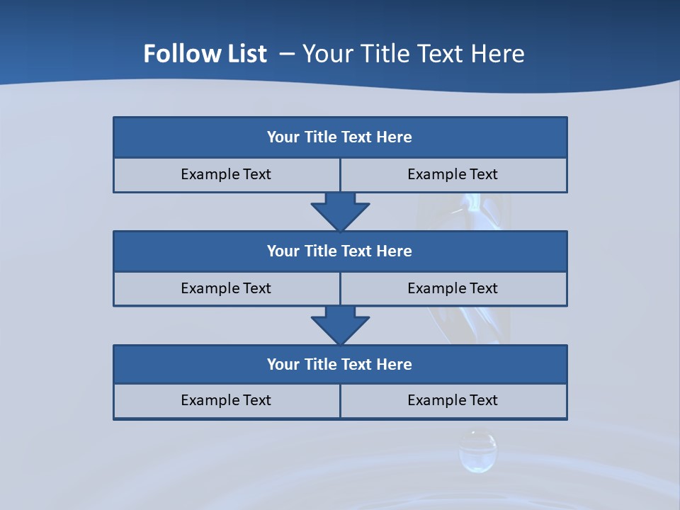 A Drop Of Water With A Blue Background PowerPoint Template