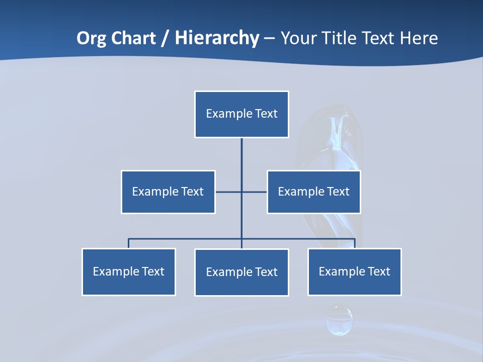 A Drop Of Water With A Blue Background PowerPoint Template