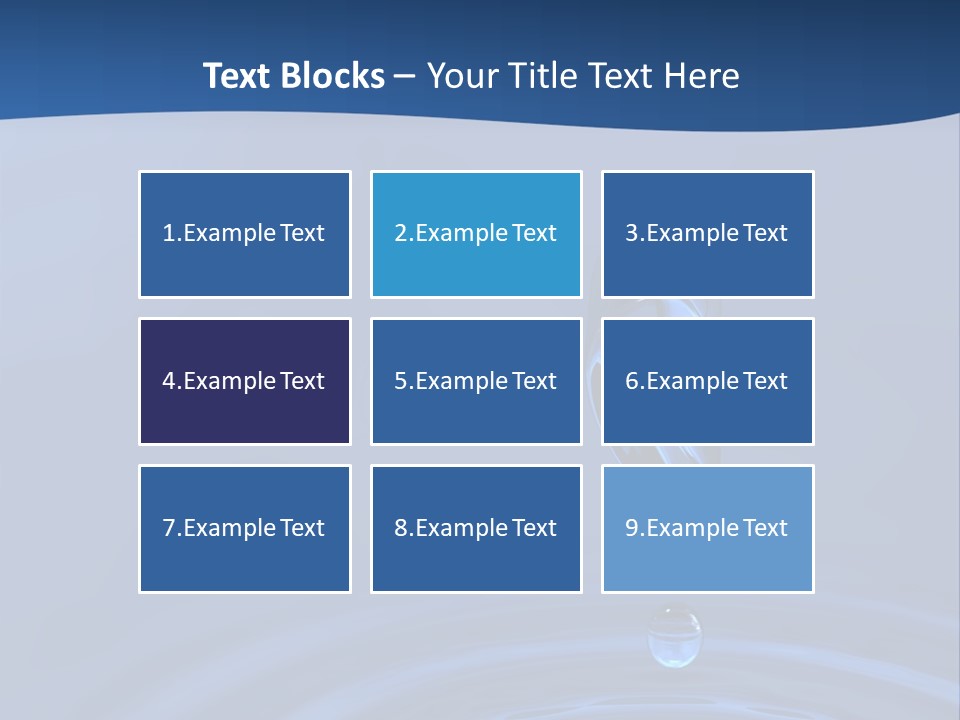 A Drop Of Water With A Blue Background PowerPoint Template