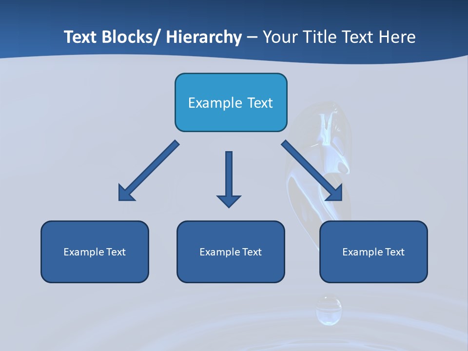 A Drop Of Water With A Blue Background PowerPoint Template