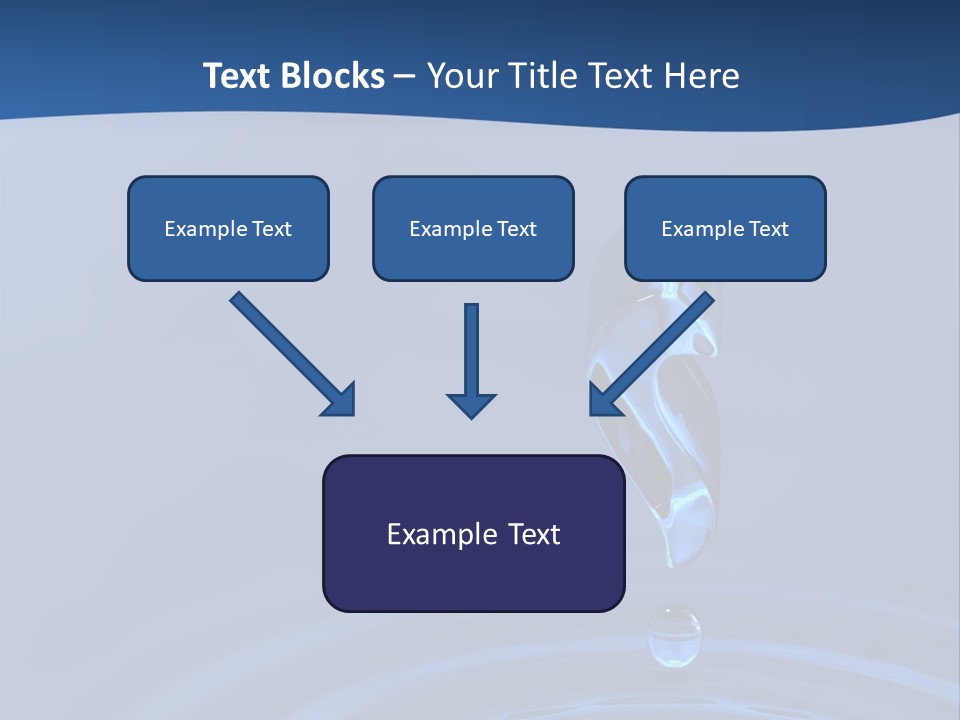A Drop Of Water With A Blue Background PowerPoint Template